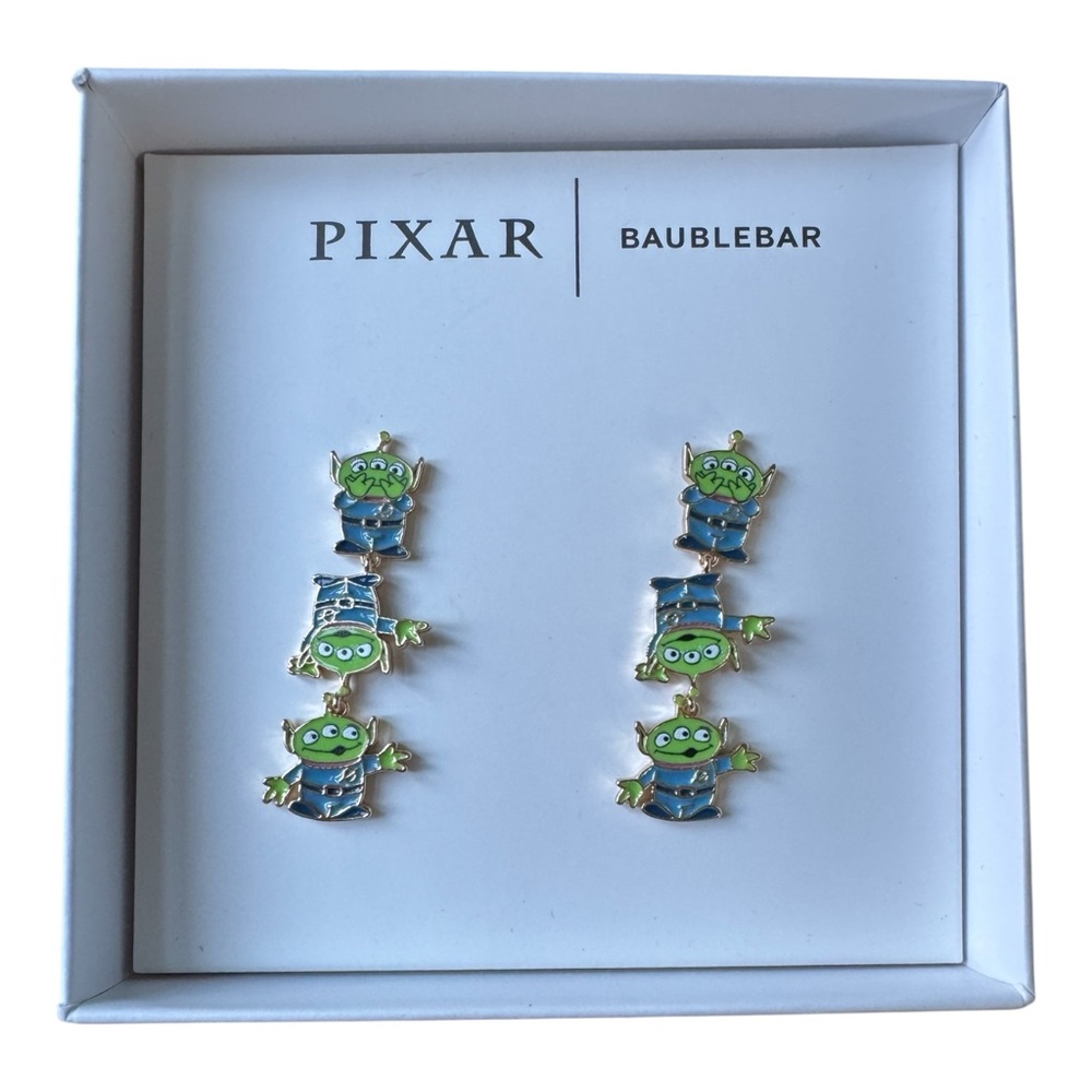 BaubleBar Pixar Alien Earrings Toy Story - the claw - Green and Blue